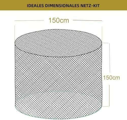 Нова здрава Безвъзлова Мрежа за сено за коне 150x150 см 5x5 см за кръгли бали