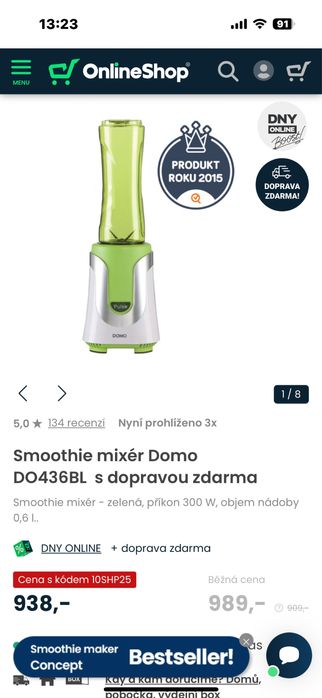 Domo DO436BL Multi Blender, Plastic, Green