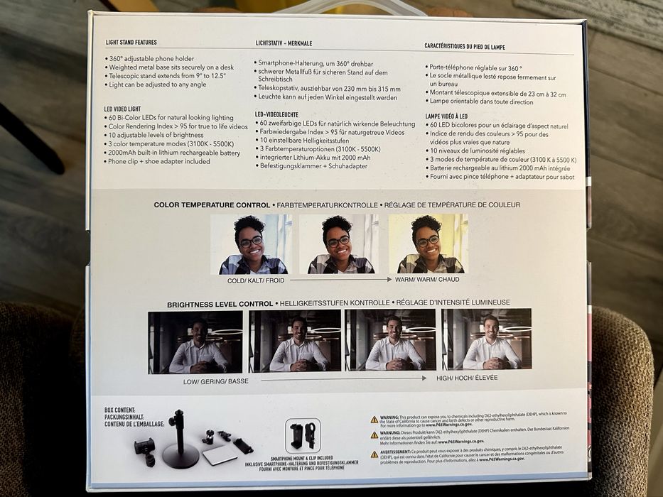 DigiPower Achiever Expert, стойка и държач за телефон - LED 60 диода