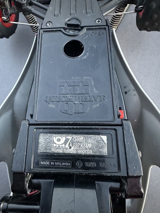mașină RC Tamiya Quick Drive Manta Ray 1/14, model vintage 1989