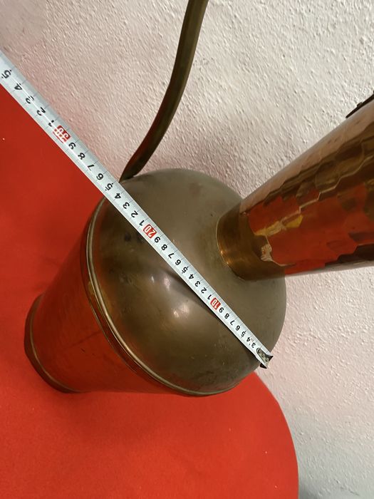 Огромна медна кана ваза ръчна изработка колекционерска