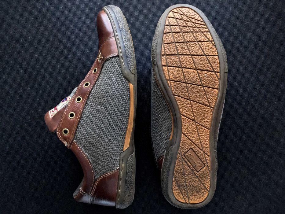 DEADSTOCK 2009 SEVEN7® CLARK BROWN Leather Sneakers — 28 CM