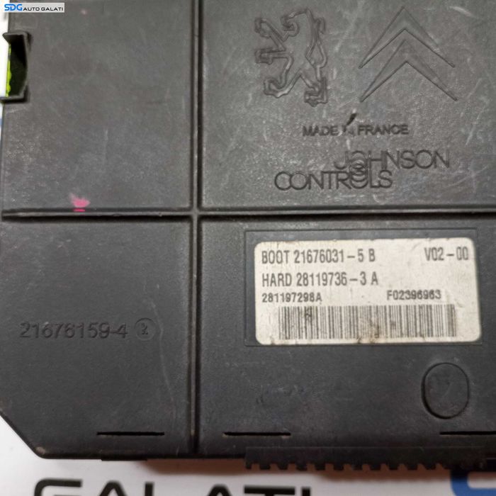 BSI Unitate Modul Tablou Panou Sigurante Citroen C6 2005 - 2012 Cod 281197298A 21676031-5B 28119736-3A [271M7]