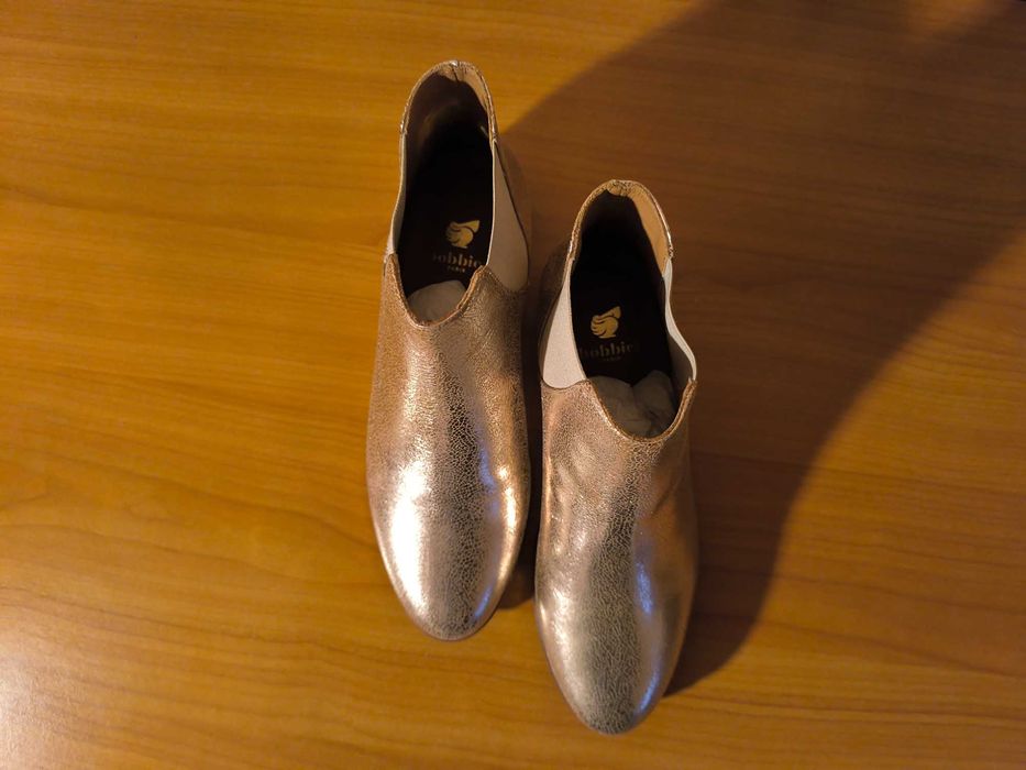 Ghete dama Bobbies aurii marime 37