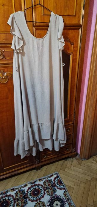 Rochie dama bej ,matase