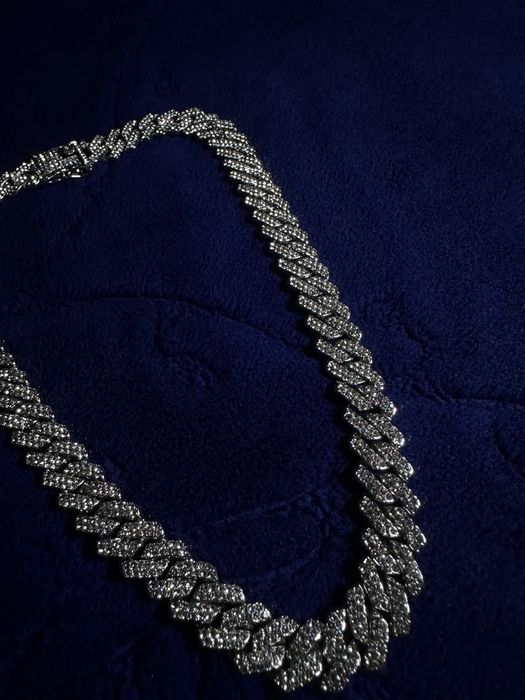 Lant cubanez, ice, fully iced out, hard lock concept, pietre sintetice