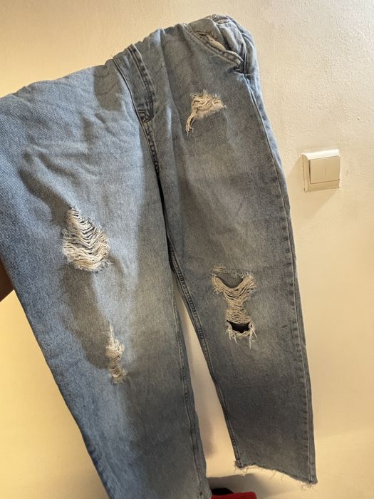 Salopeta denim pantaloni lungi