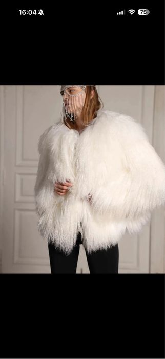 Blana din Miel tibetan / oaie mongoleza / palton capa Nissa