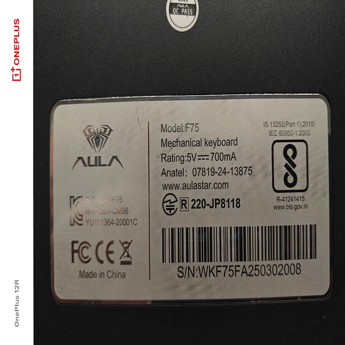 Aula F75 черный цвет