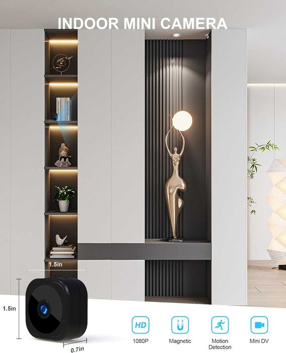 AOBOCAM A12 Мини WiFi Камера 1080P HD– Шпионска камера с Нощно виждане