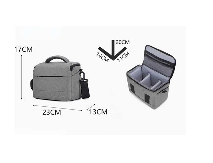 Чанта за фотоапарат и обективи – черна / сива – Canon, Nikon, Sony