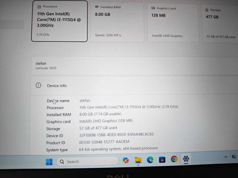 Laptop DELL Latitude 3420
