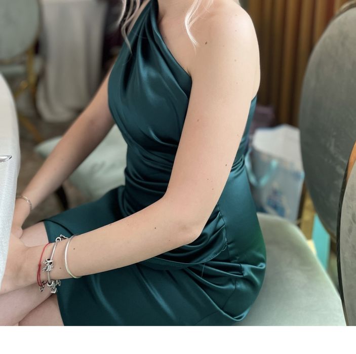 Rochie picasso verde de seara