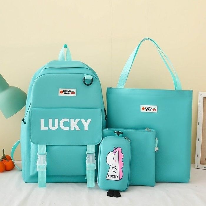 Школьный рюкзак комплект 4 в 1 подростковый сумка пинал