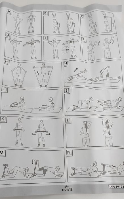 Set 4 benzi elastice si rezistente Crivit, latex,