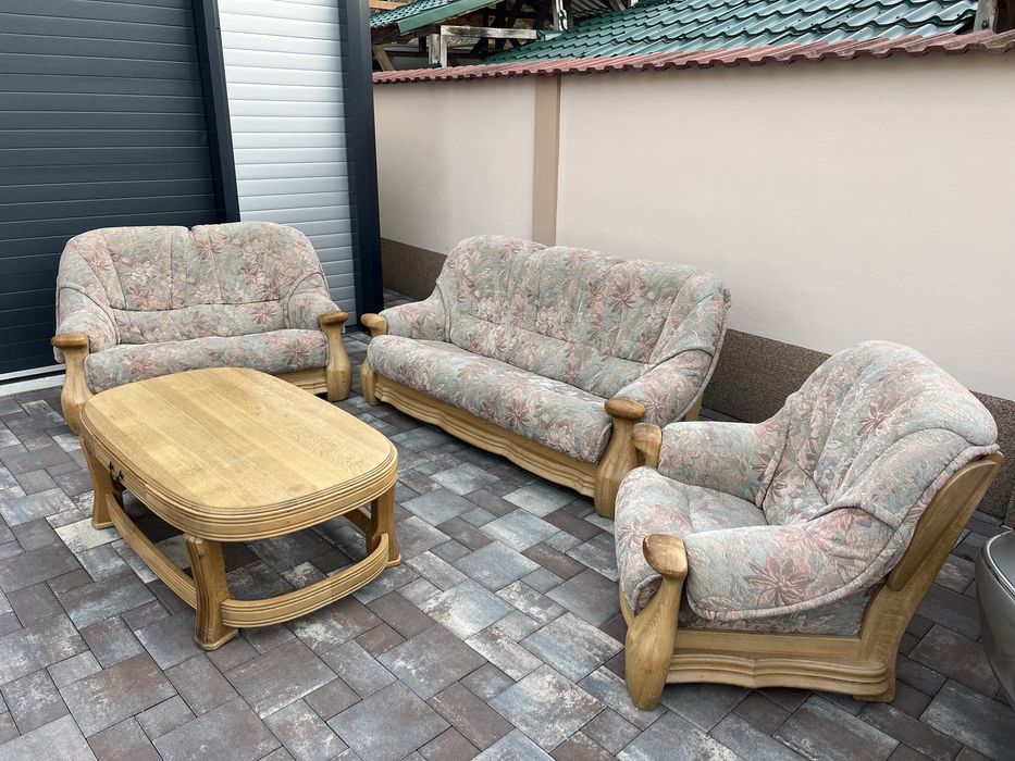 Set Canapea Canapele 3 - 2 - 1 Lemn Masiv