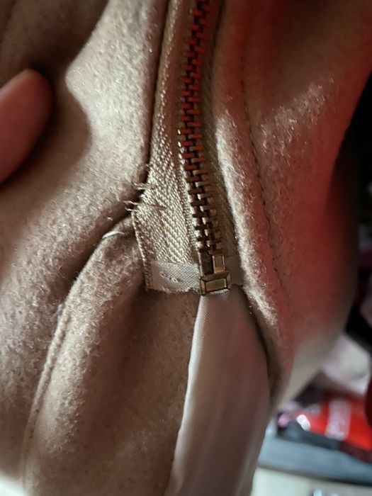 Палто с вълна в бежов цвят