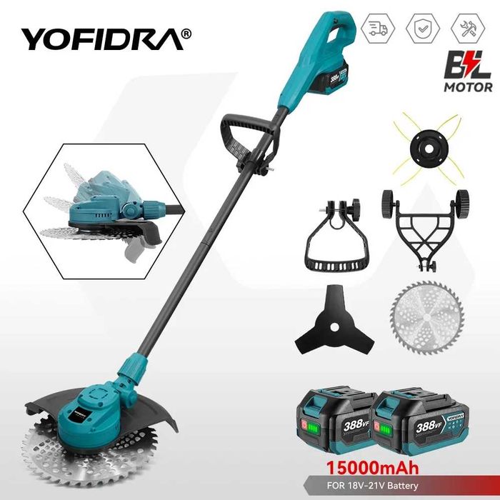 YOFIDRA 10-инчова електрическа косачка за трева 6000W 58000 об/мин