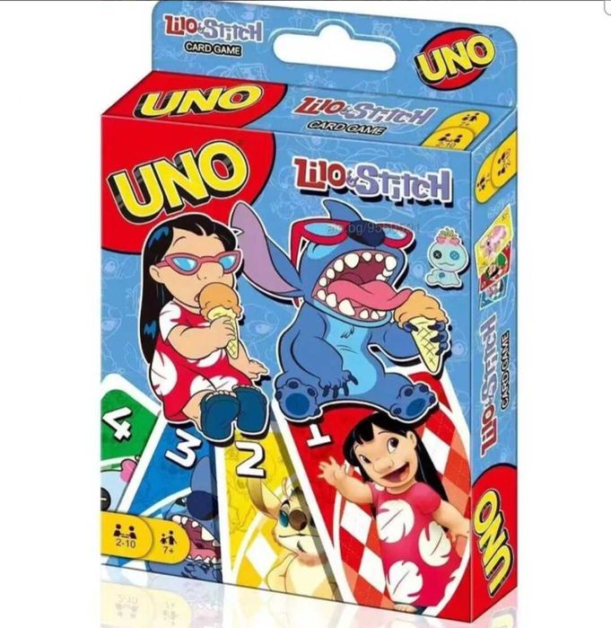 Забавна игра на Стич, мини лего и карти Уно на Стич
