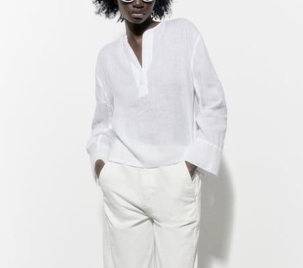 Рубашка из льна Zara, М размер