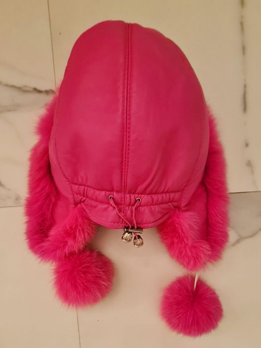 Reducere 220-180 Caciula vulpe polara si piele naturala