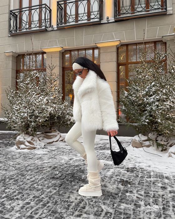 Белая шуба, размер 44