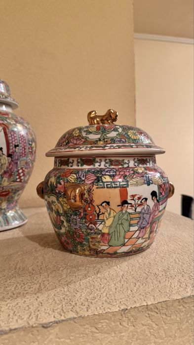 Декоративный фарфоровый набор в китайском стиле | 3 предмета