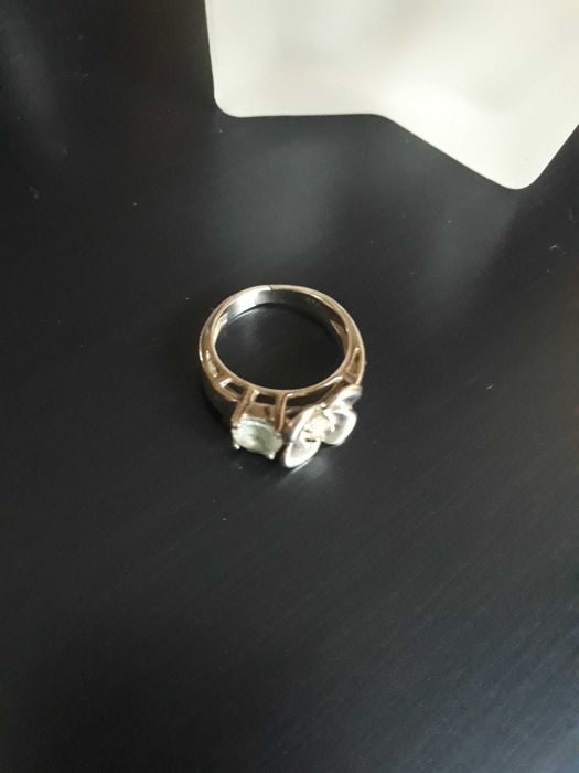 Set bratara si inel argint cu topaz si peridot