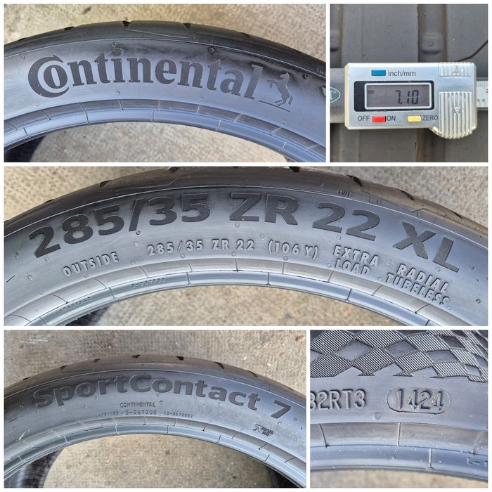 O bucată 285/35 R22 vară - una Continental Bridgestone Pirelli