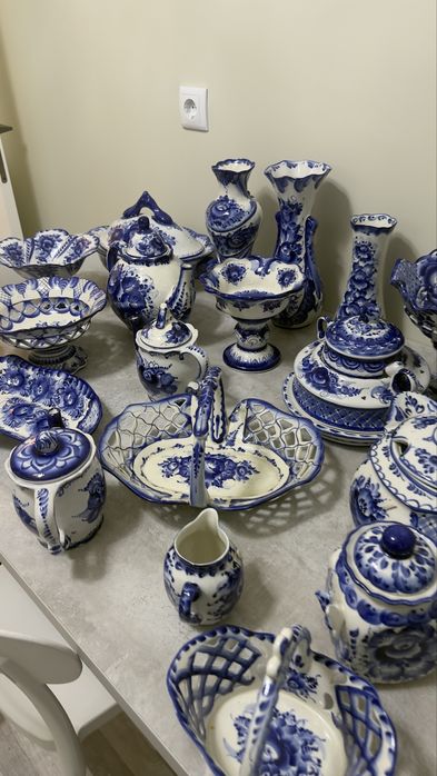 Гжель посуда оригинал срочно!