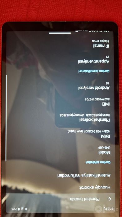 Honor Pad X7 planshet holati ideal