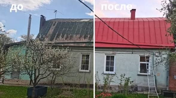 покраска домов крыш
