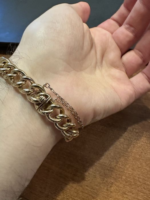 Златна гривна злато ланец синджир  Италия 18 карата унисекс перфектна