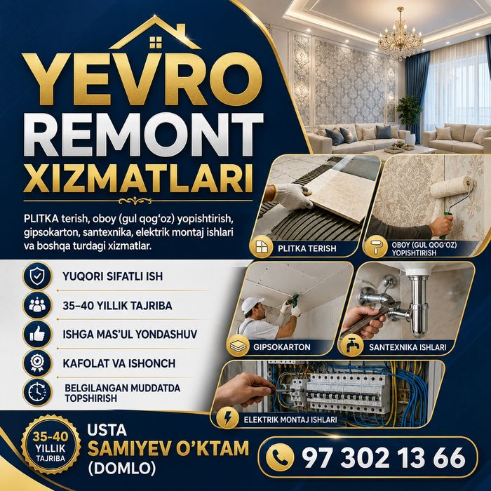 Yevro remont xizmatlari