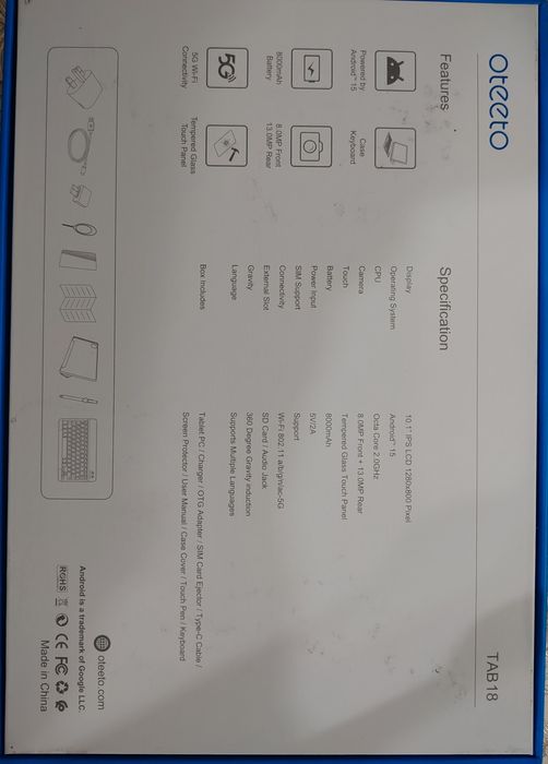 Planshet Tab18 new