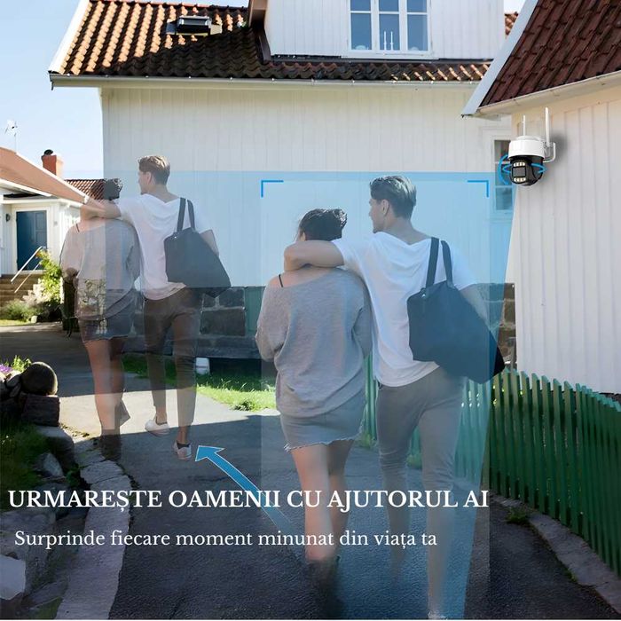 Camera de Supraveghere 4K Exterior/Interior,Wi-Fi 2.4Ghz si 5Ghz,360°
