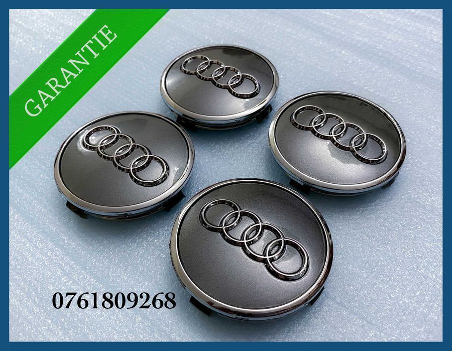 Set 4 capace 61mm 4M0/ 8W0601170 jante aliaj Audi A4 A5 A6 A7 Q3 Q5 Q7