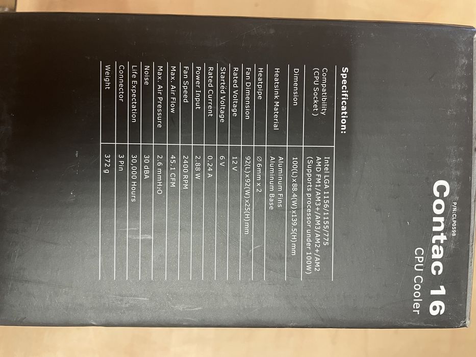 Cooler Thermaltake Contac 16 compatibil Intel/AMD