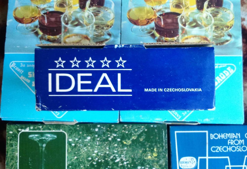 рюмки фужеры бокалы Чехословакия НОВЫЕ в родных коробках!!