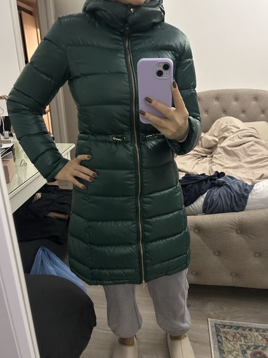 Geaca lunga umpluta 100% cu pene si puf de rata