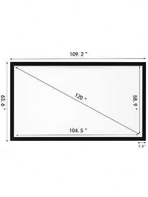 Ecran proiectie compatibil ALR / ALR-UST Black Widow - rama fixa