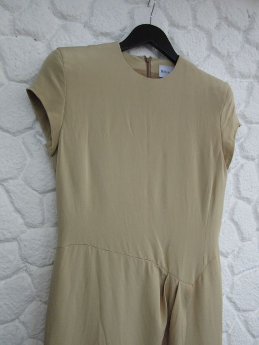 Rochie matase naturala bej nude crem Rena Lange