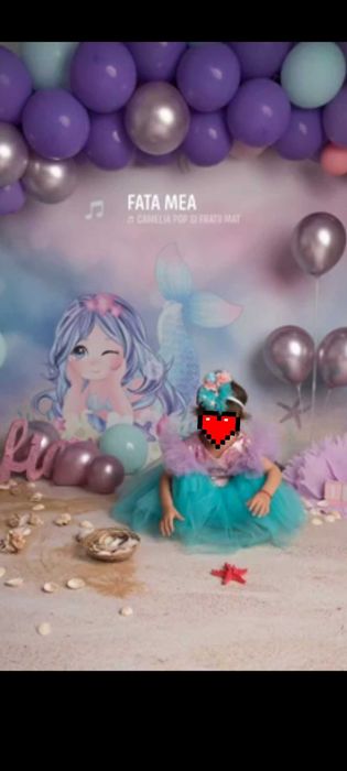 Rochie sirena de ocazie/serbare/ședinta foto + paiete si bentita