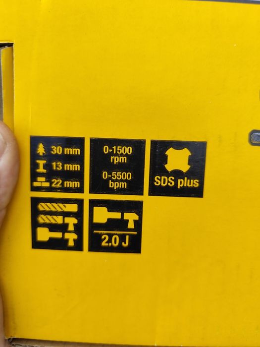 Нов безчетков акумулаторен перфоратор къртач Девалт DeWALT DCH033 18V