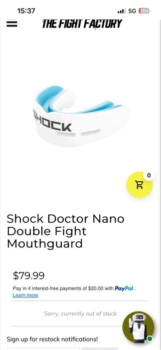 Двоен протектор за горна и долна челюст Shock Doctor Nano Double.