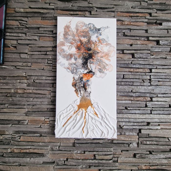 Tablou pictura abstracta canvas pictat acrilic