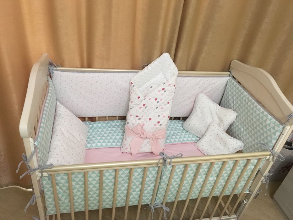 Patut cu saltea din cocos si protectoare