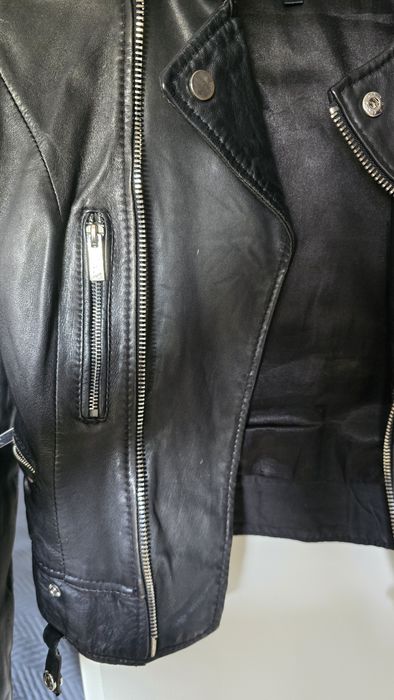 Geaca de piele naturala Bershka