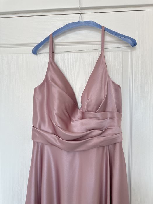 Дълга рокля с цепка в розово JJ HOUSE - размер L