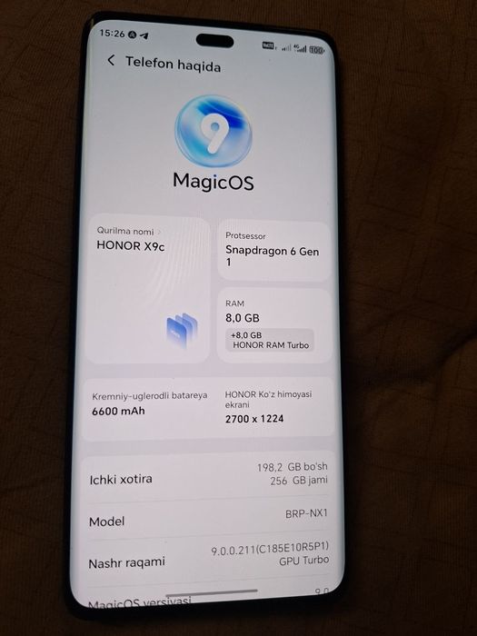 Honar 9c holati ideal